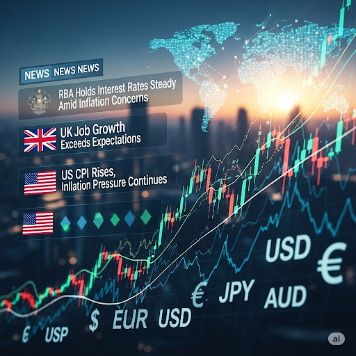RBA, UK Jobs, and US CPI: What's Driving the Markets Today? 